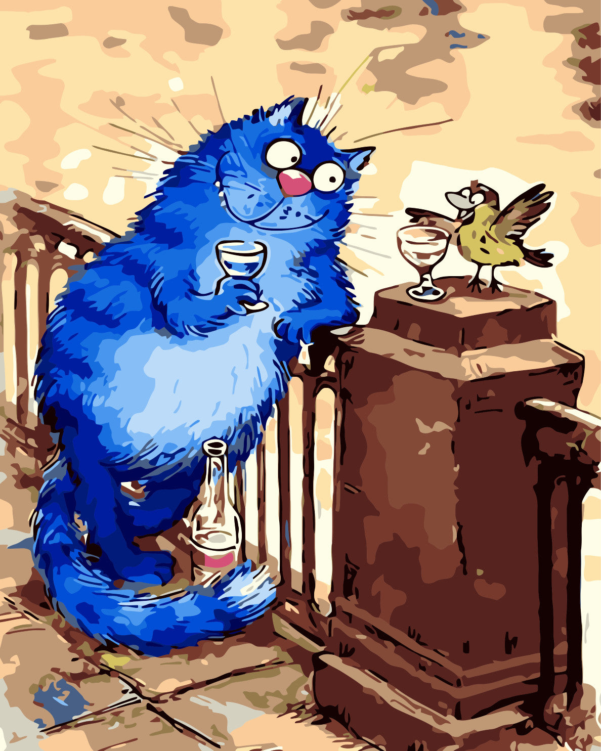 Hund & Katze Malen nach Zahlen WM-369