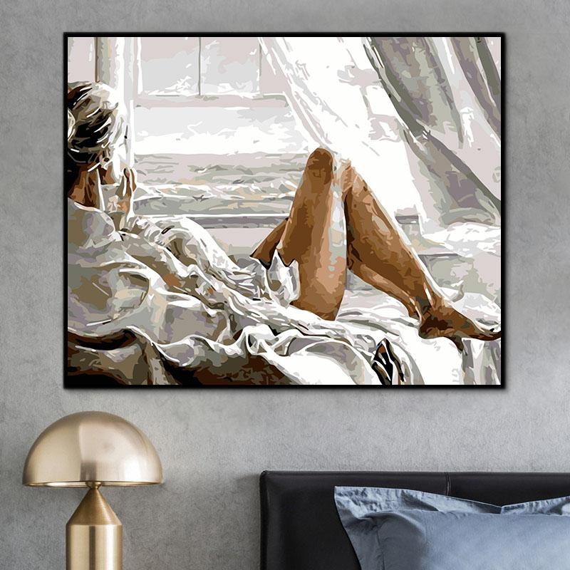 Porträt Frau Malen Nach Zahlen Für Erwachsene HQD1338