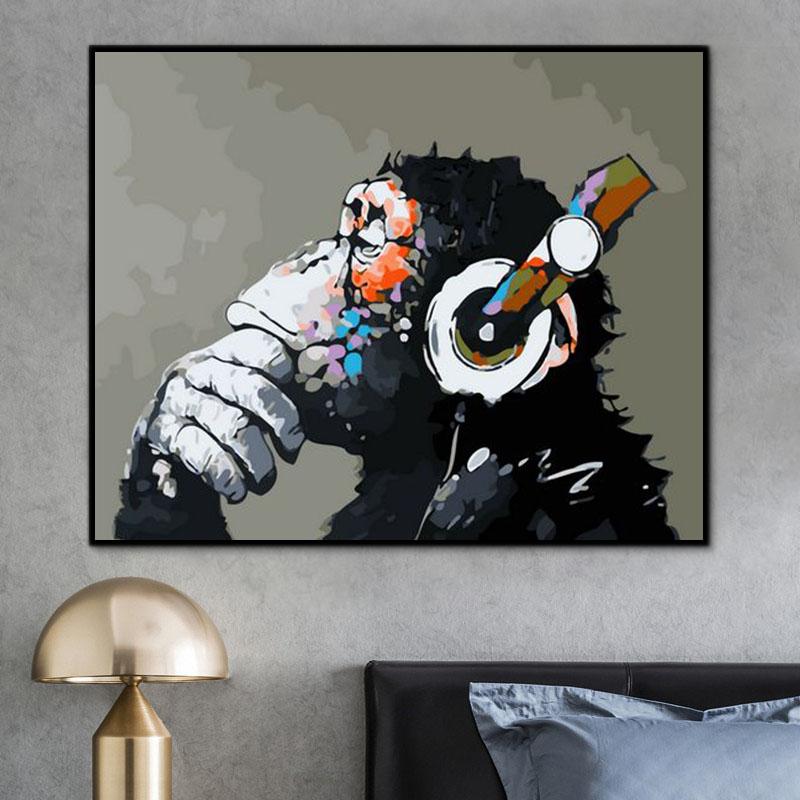 Tier Affe Malen Nach Zahlen Für Anfänger HQD1246