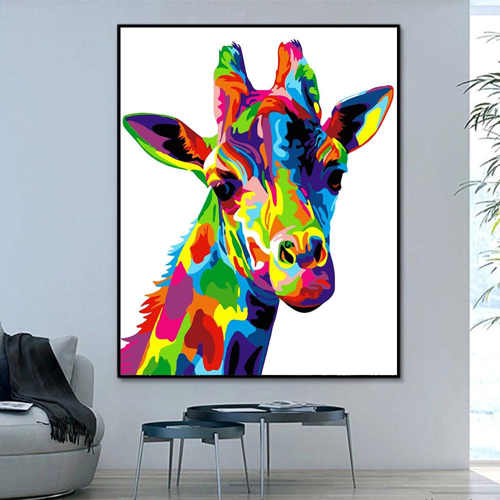 Tier Giraffe Malen Nach Zahlen Für Anfänger HQD1245