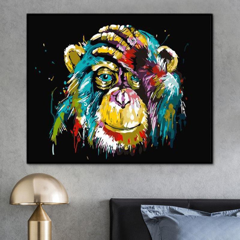 Tier Affe Malen Nach Zahlen Für Erwachsene HQD1241