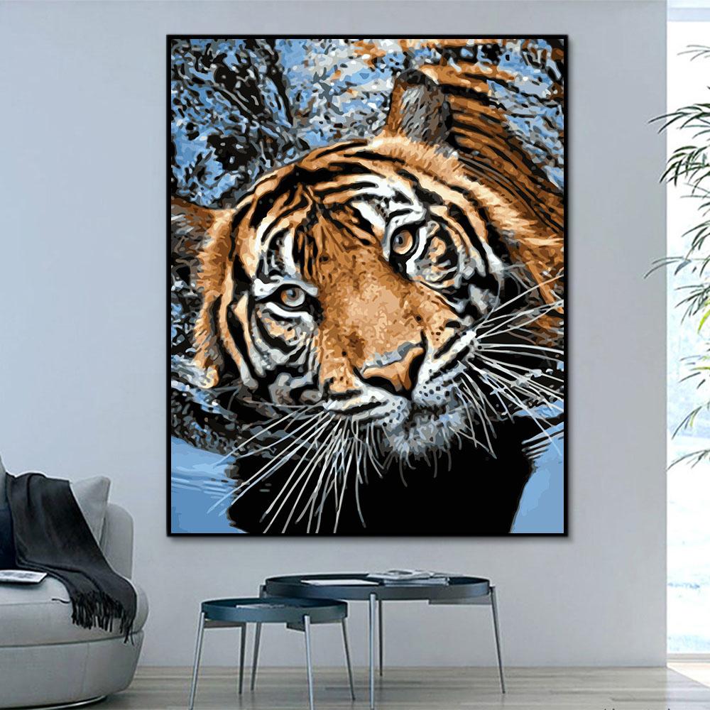 Tier Tiger Malen Nach Zahlen Für Erwachsene HQD1240