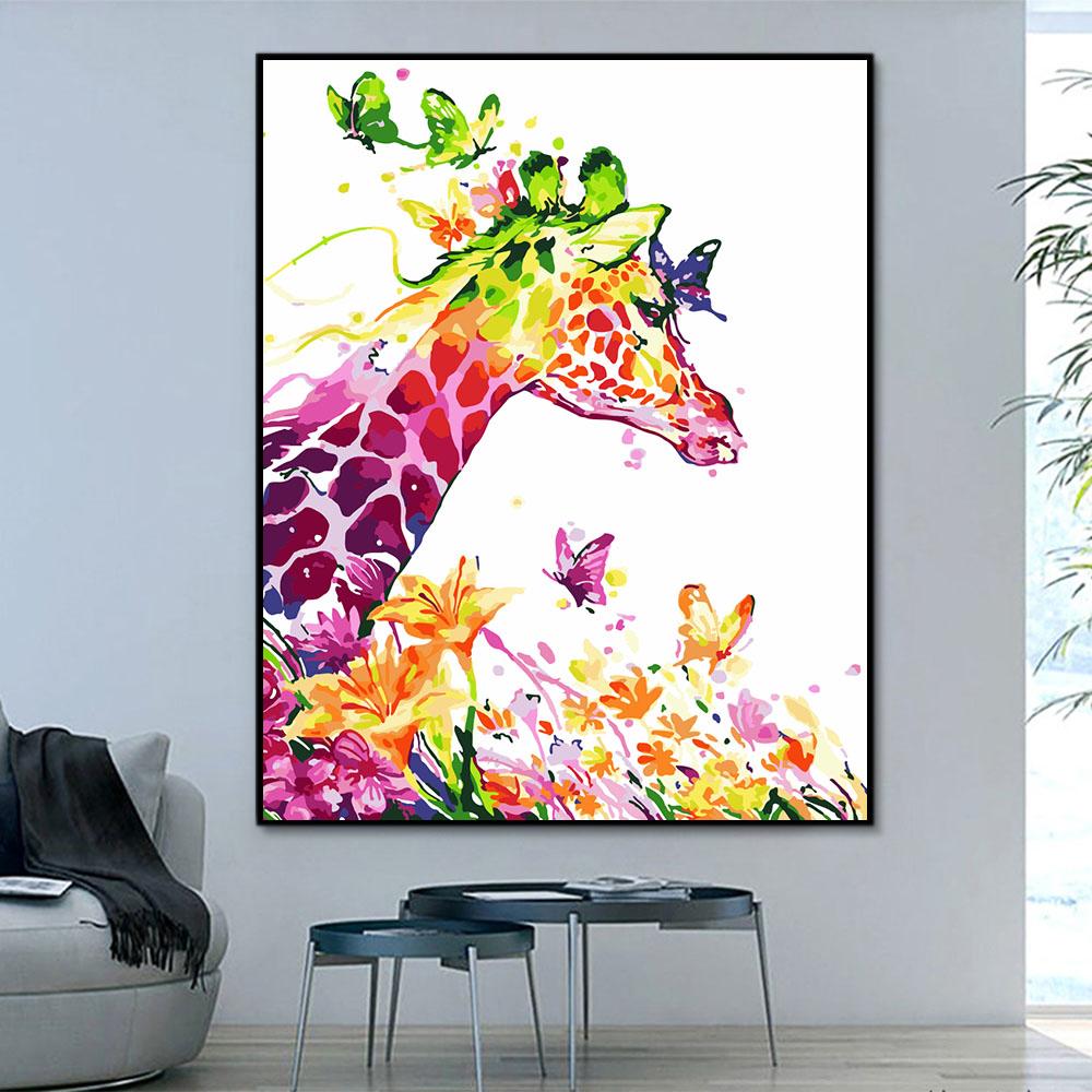 Tier Giraffe Malen Nach Zahlen Für Erwachsene HQD1237