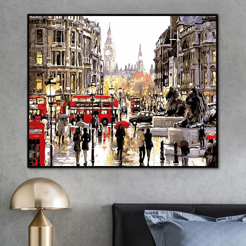 Landschaft London SBaumt Malen Nach Zahlen Canvas HQD1218