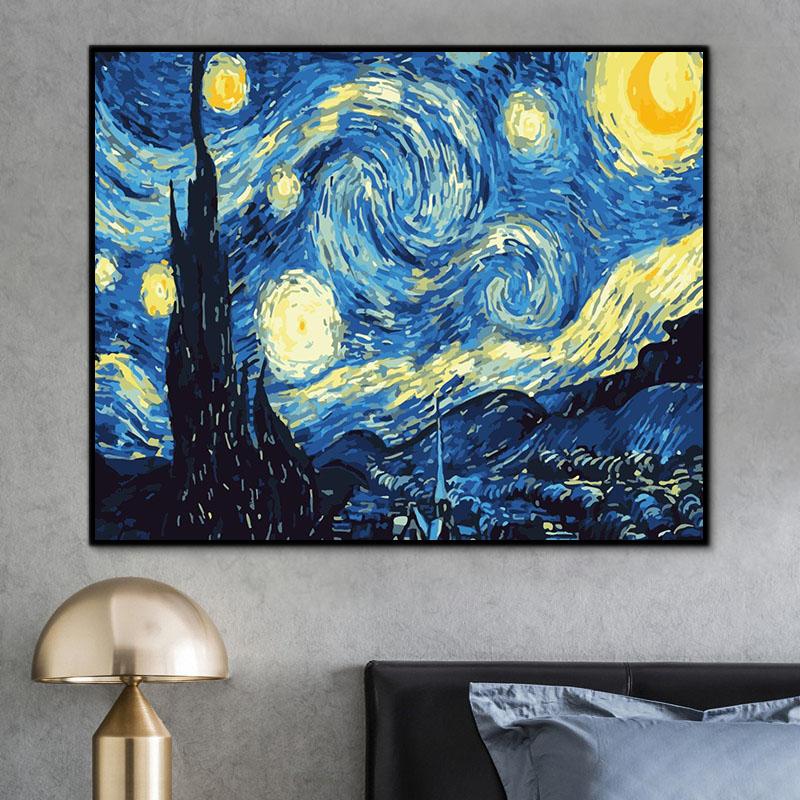 Van Gogh Sternenklarer Himmel Malen Nach Zahlen Für Erwachsene HQD1352