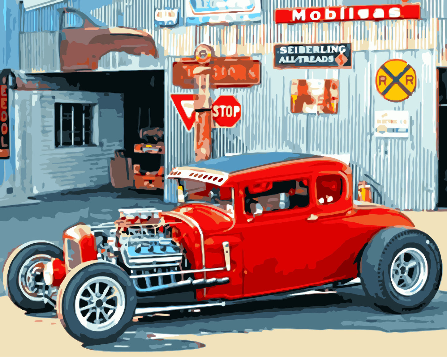 Motor Malen nach Zahlen WM357