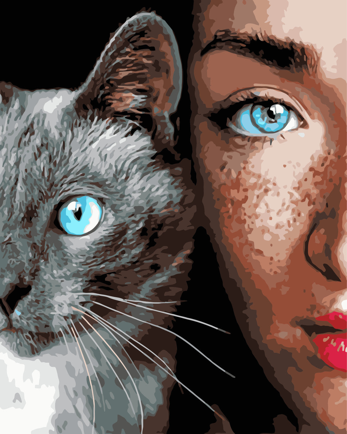 Porträt Malen nach Zahlen WM358