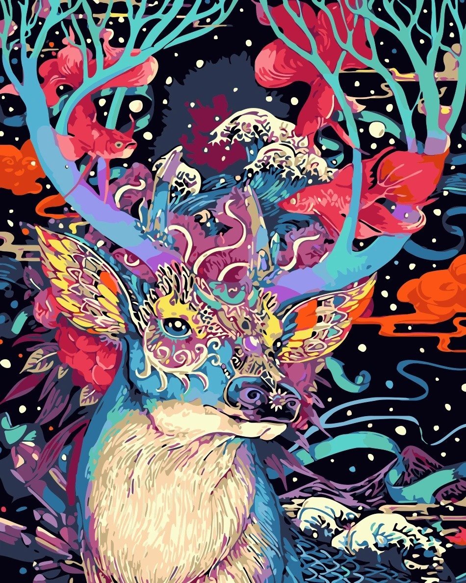 Elch Malen Nach Zahlen Für Erwachsene HQD1451