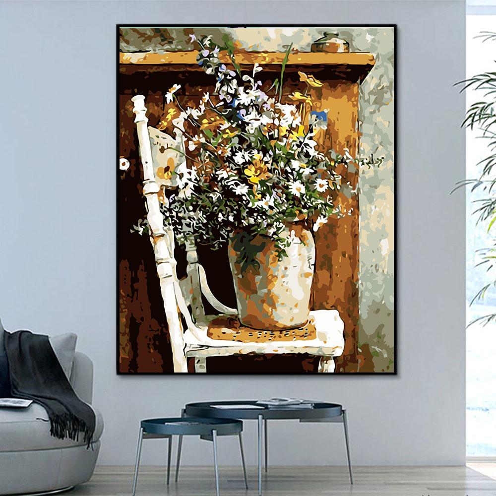 Blume Flasche Blume Malen Nach Zahlen Für Erwachsene HQD1208