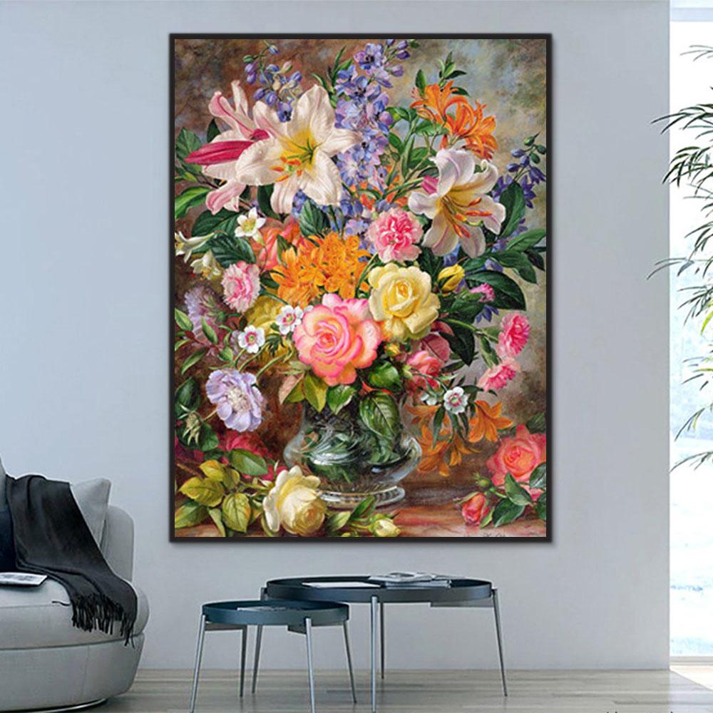 Blume Flasche Blume Malen Nach Zahlen Für Erwachsene Y5067