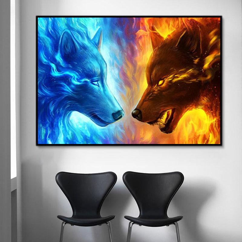 Tier Wolf Malen Nach Zahlen Für Erwachsene Y5131