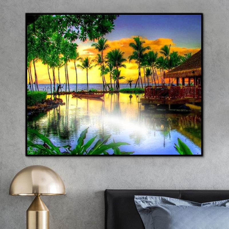 Natürlich See Malen Nach Zahlen Für Erwachsene Y5234