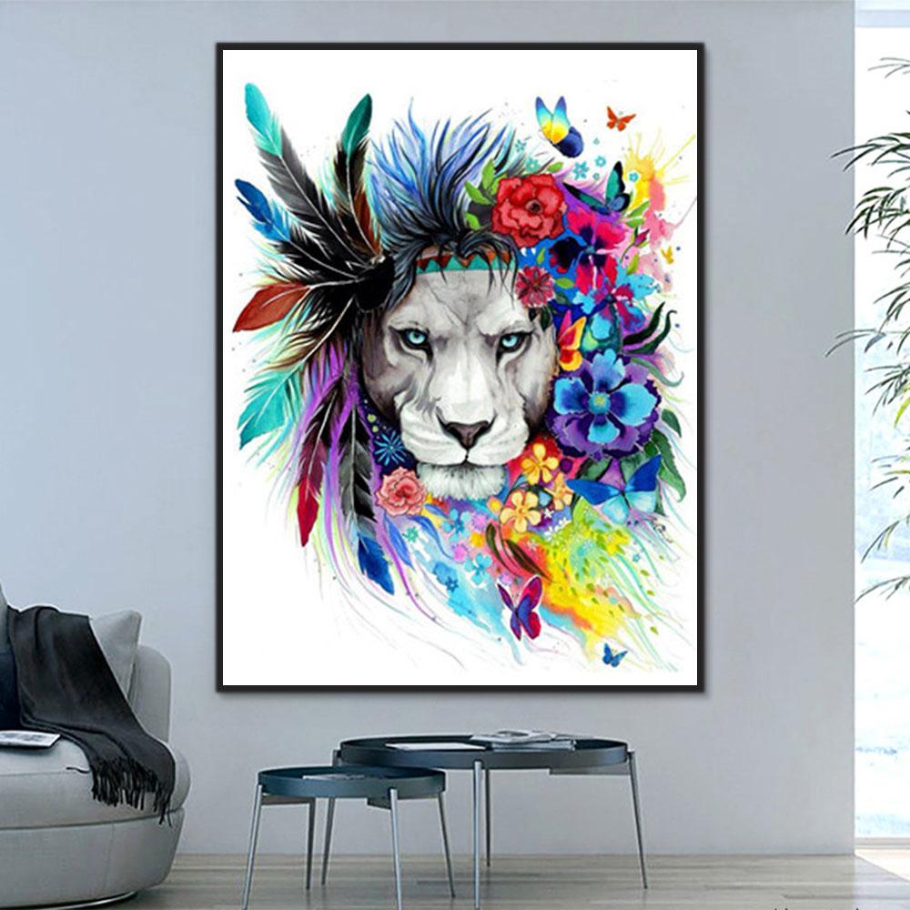 Tier Löwe Malen Nach Zahlen Für Erwachsene Y5360