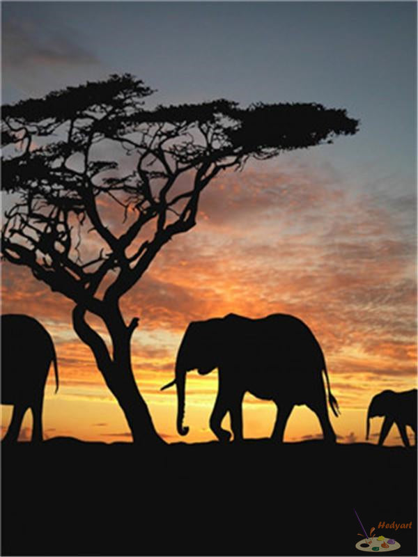 Tier Malen nach Zahlen Y5413