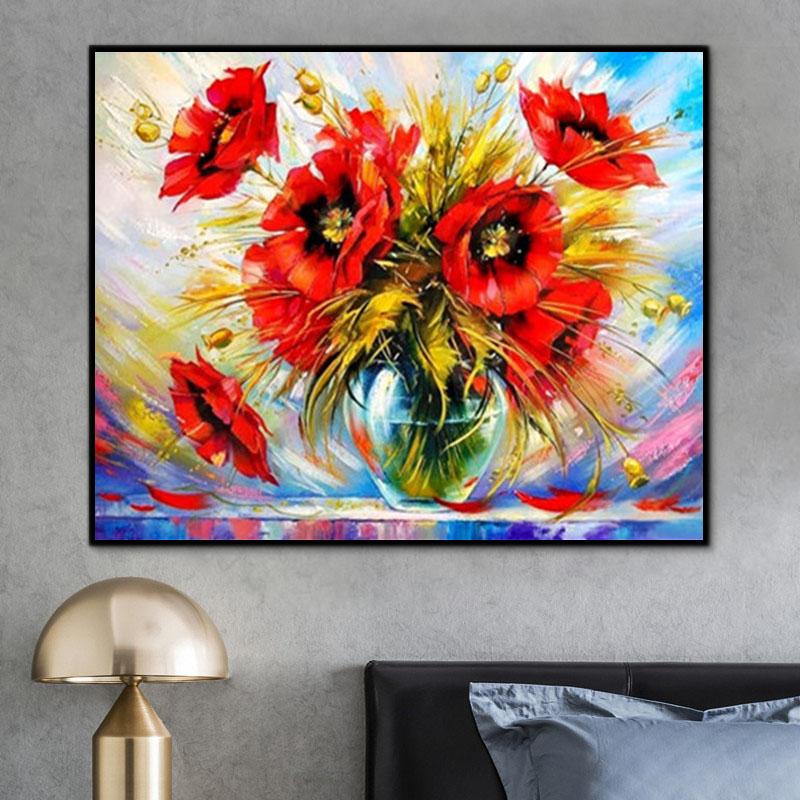 Blume Frieden Blume Malen Nach Zahlen Für Erwachsene Y5430