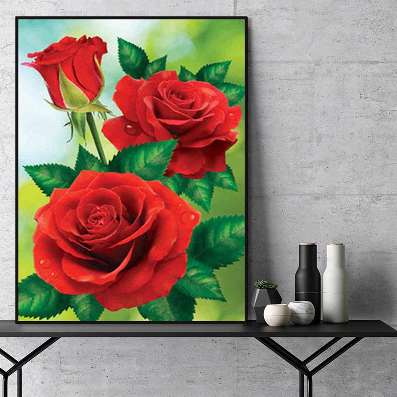 Blume Rose Malen Nach Zahlen Für Erwachsene Y5434