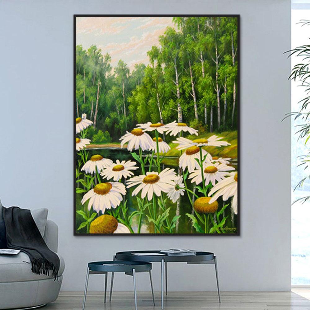 Blume Gänseblümchen Malen Nach Zahlen Für Erwachsene Y5496