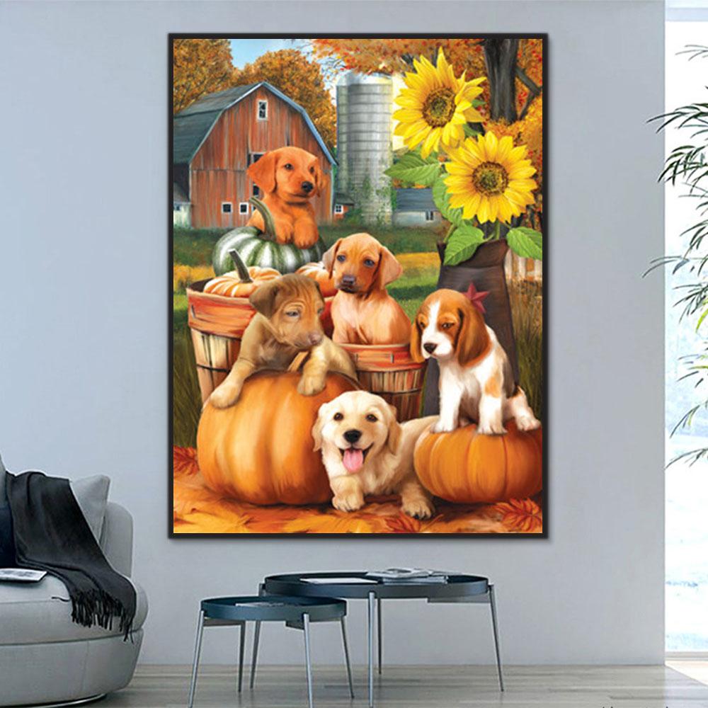 Hund & Katze Malen Nach Zahlen Für Kinder Y5547