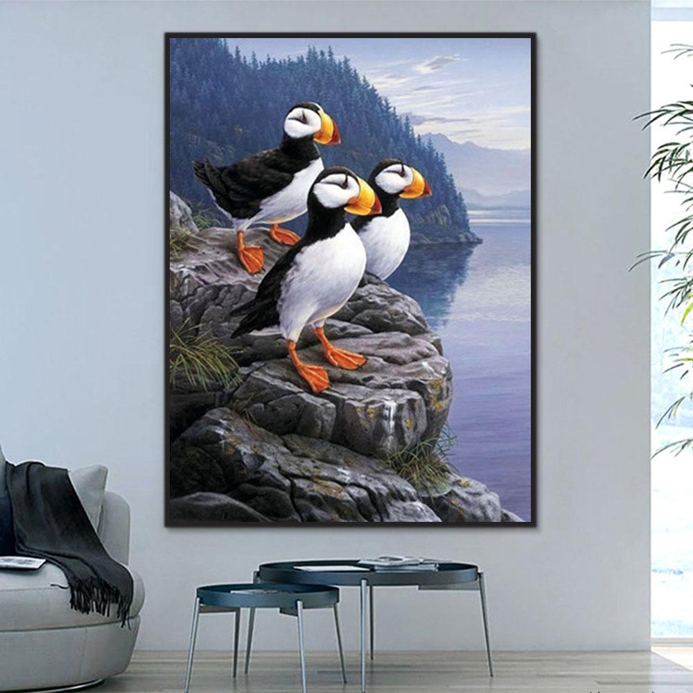 Tier Pinguin Malen Nach Zahlen Für Erwachsene Y5657