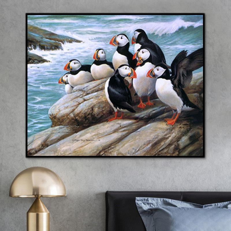 Tier Pinguin Malen Nach Zahlen Für Erwachsene Y5658