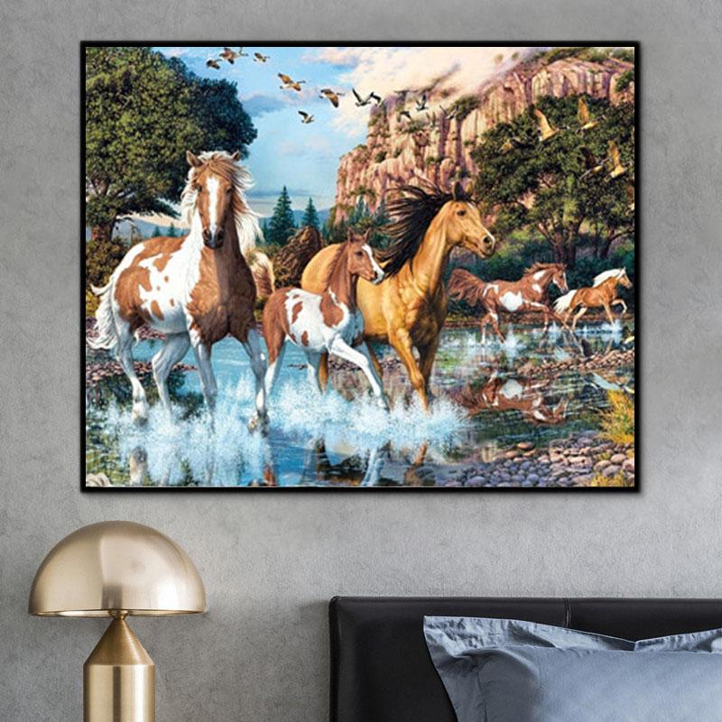 Tier Pferd Malen Nach Zahlen Für Erwachsene Y5675