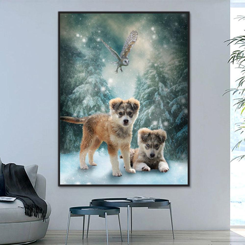 Hund & Katze Malen Nach Zahlen Für Kinder Y5695