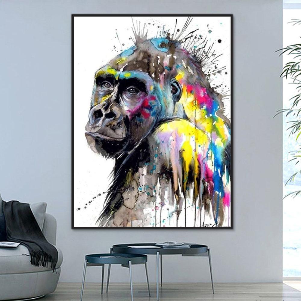 Tier Affe Malen Nach Zahlen Für Erwachsene HQD1274