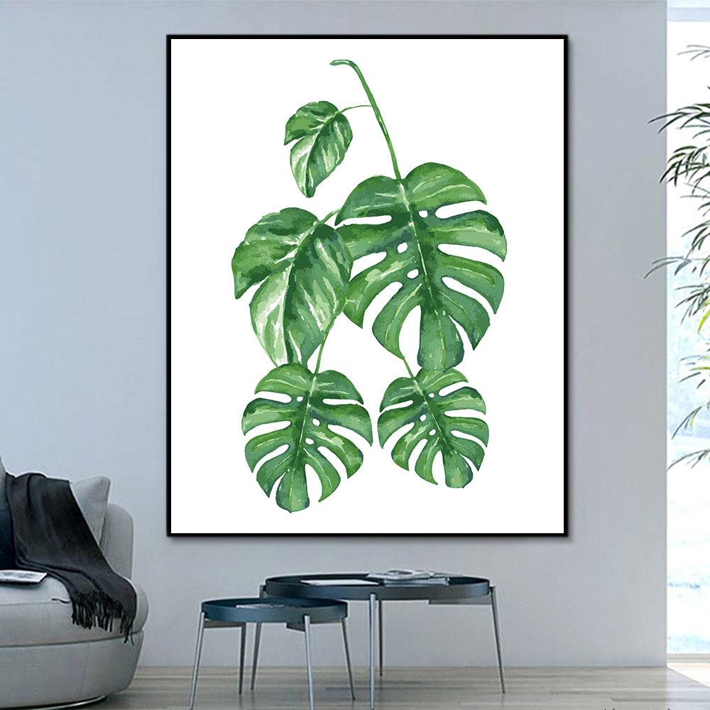 Blume Blatt Malen Nach Zahlen Für Anfänger HQD1211