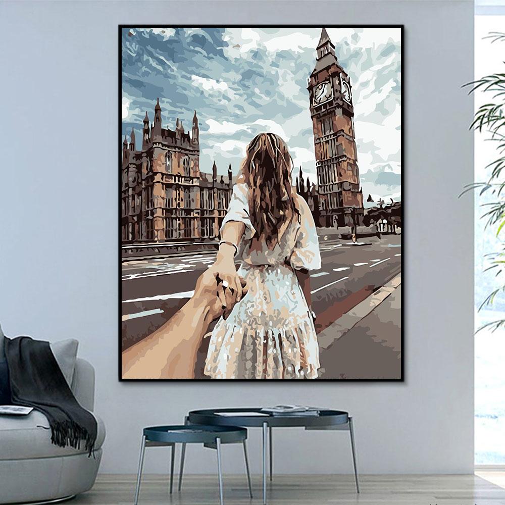 Porträt Liebhaber Malen Nach Zahlen Für Erwachsene HQD1337