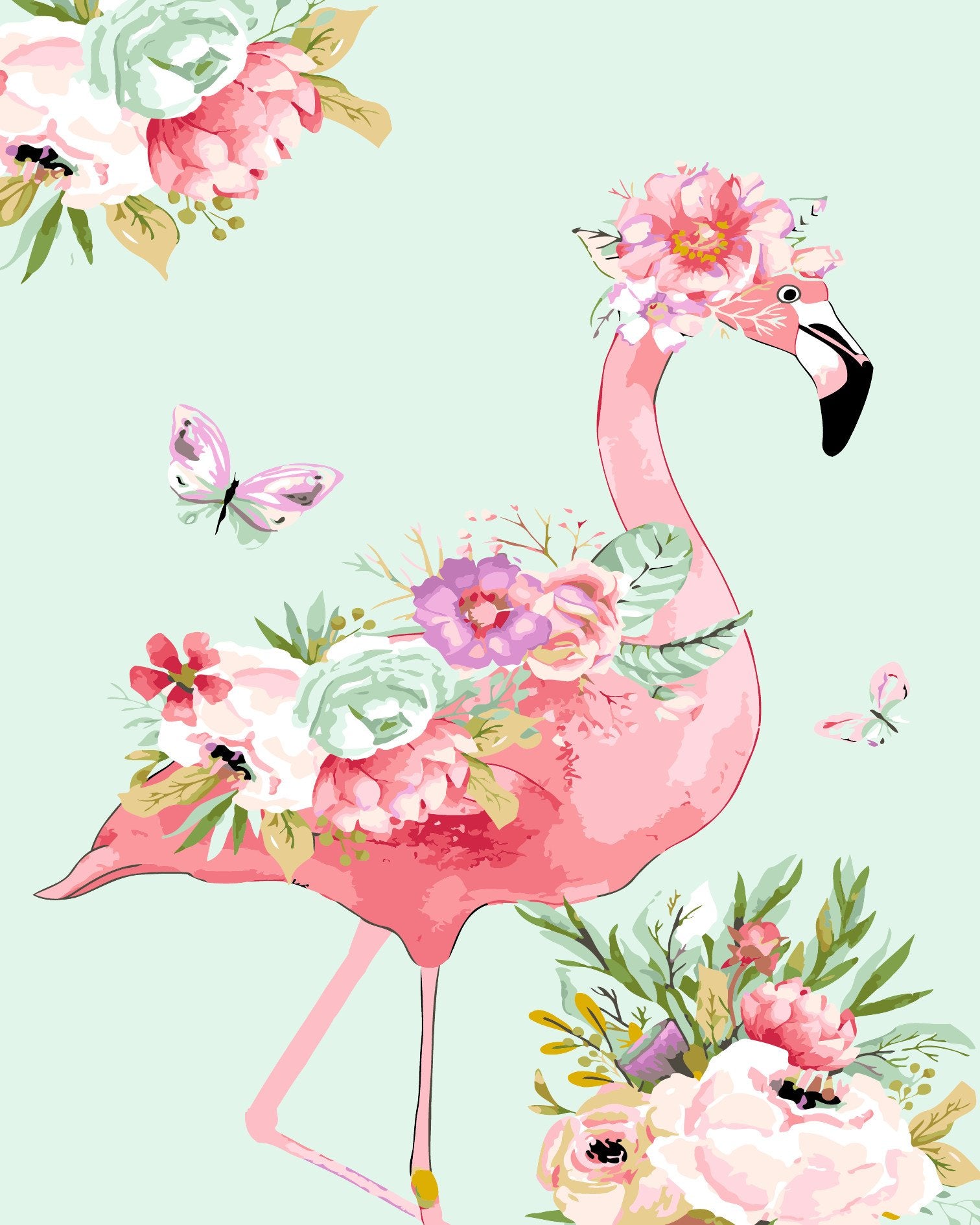 Flamingo Malen Nach Zahlen A206