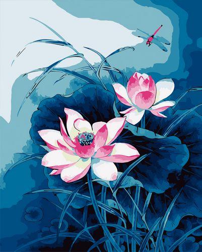 Blume Lotus Malen Nach Zahlen Für Erwachsene GX122