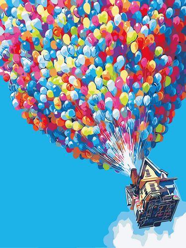 Beliebtes Muster Balloon Malen Nach Zahlen Mit Rahmen GX1405