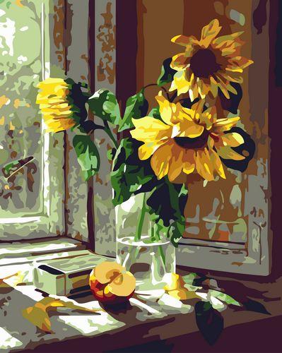 Blume Sonnenblume Malen Nach Zahlen Für Erwachsene GX200