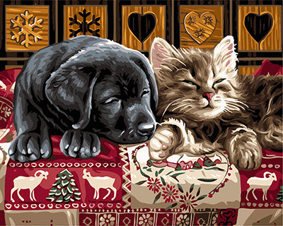 Hund & Katze Malen nach Zahlen GX24111