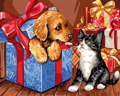 Hund & Katze Malen nach Zahlen GX24121