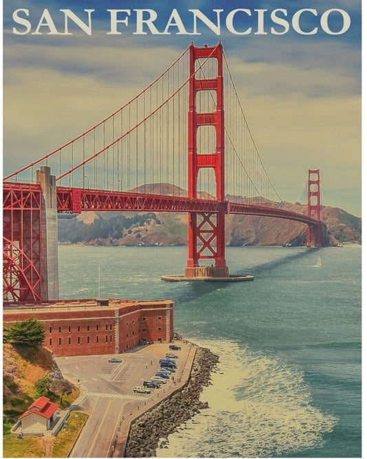 Landschaft San Francisco Malen Nach Zahlen Mit Rahmen HQD1224