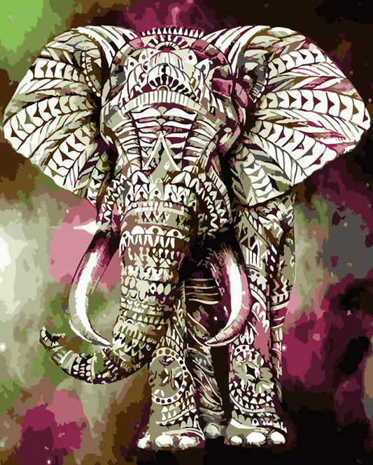 Tier Elefant Malen Nach Zahlen Für Erwachsene HQD1252