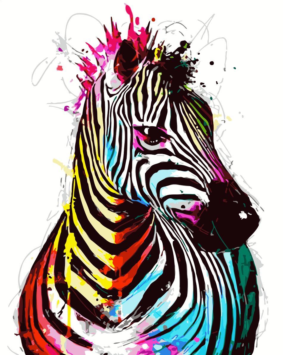 Tier Zebra Malen Nach Zahlen Für Erwachsene HQD1282