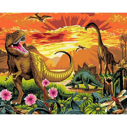 Tier Dinosaur Malen Nach Zahlen Für Erwachsene PH9295
