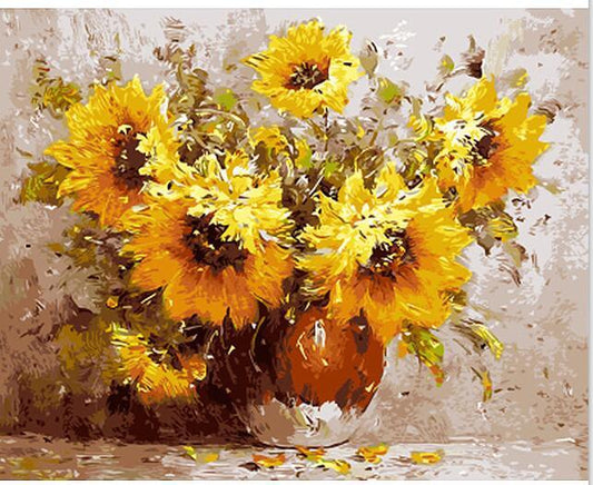 Blume Sonnenblume Malen Nach Zahlen Für Erwachsene PH9346