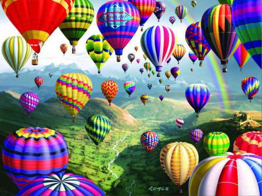 Beliebtes Muster Heißluftballon Unique Malen nach Zahlen PH9553