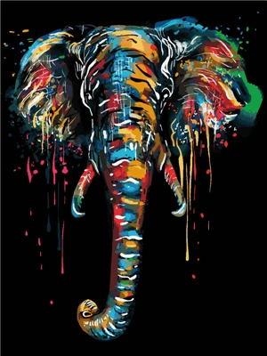 Tier Elefant Malen Nach Zahlen Für Erwachsene PH9596