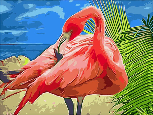 Flamingo Malen nach Zahlen TCR3072