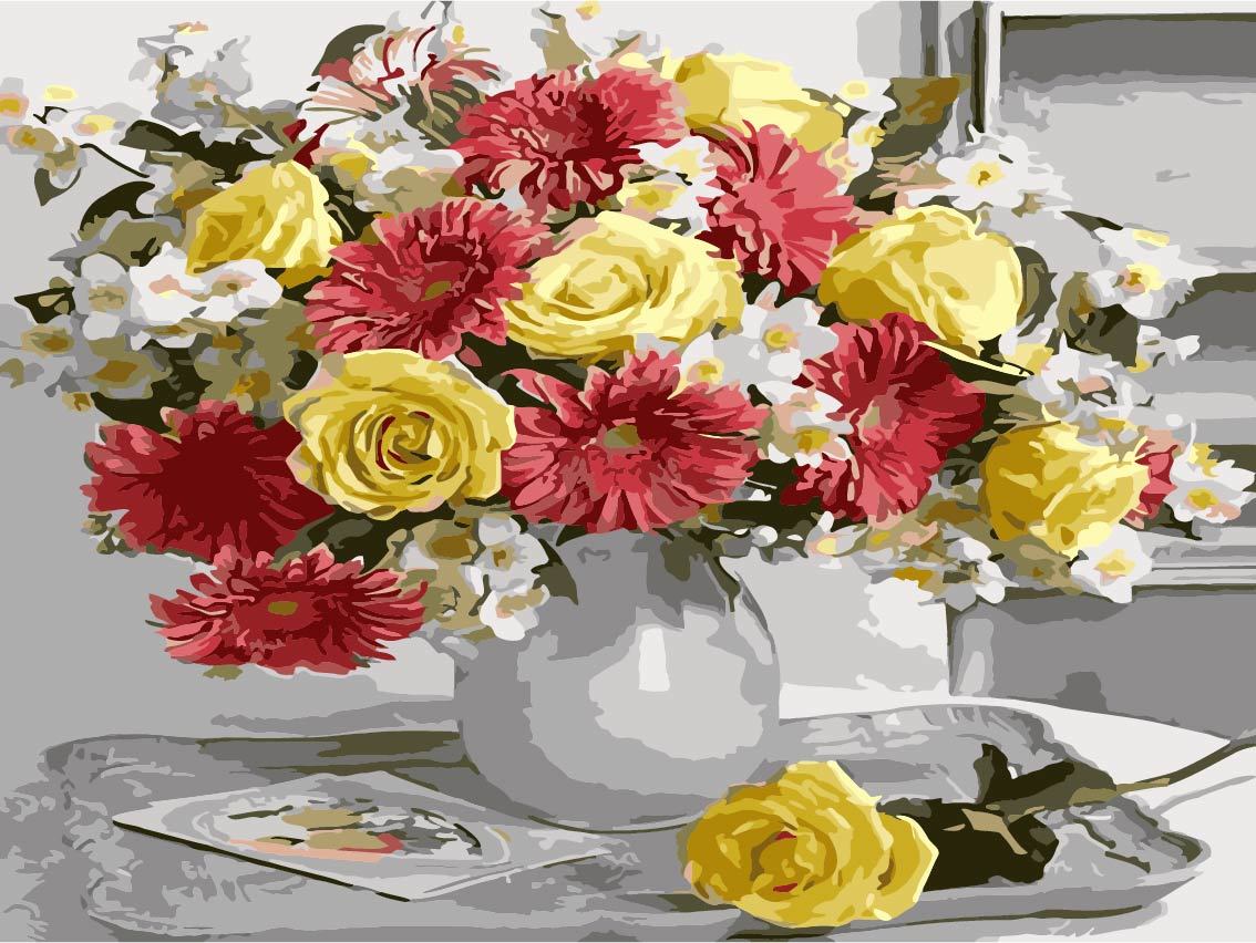 Blume Malen nach Zahlen For Adult TCR3081