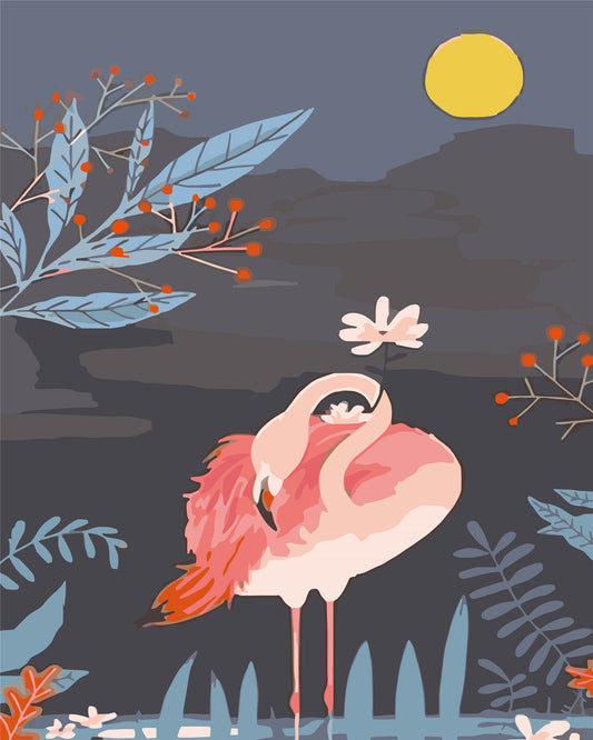 Flamingo Malen nach Zahlen W-427