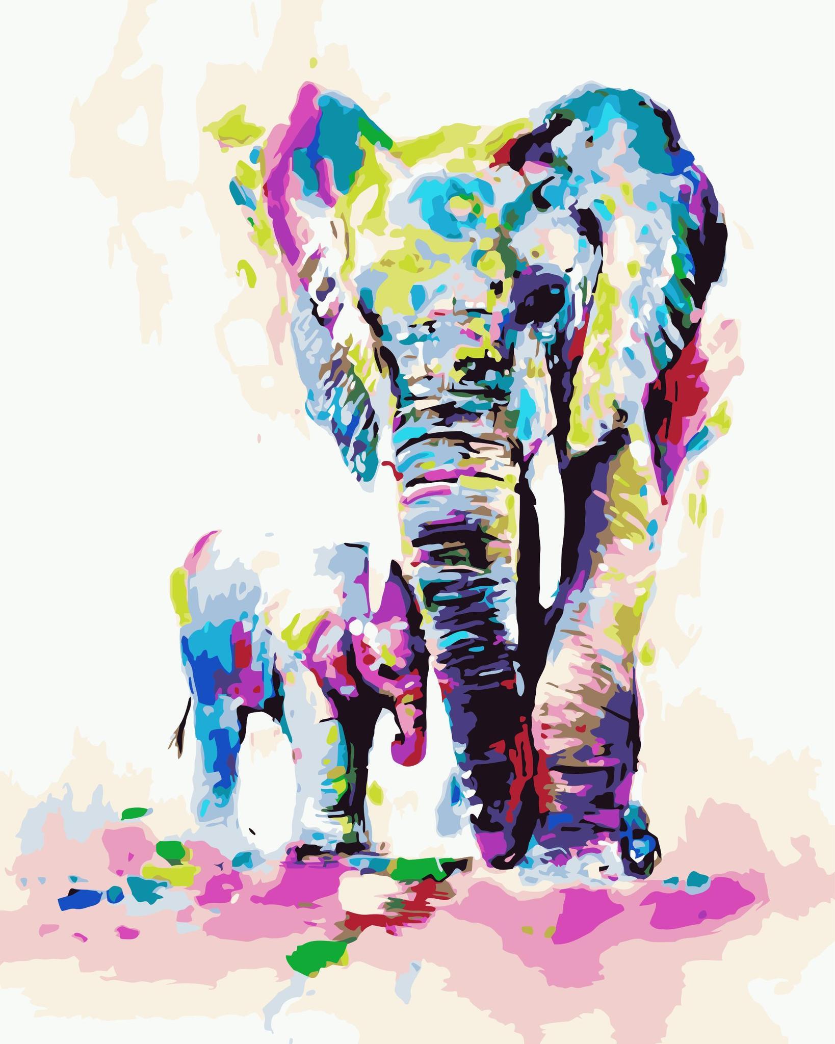 Elefant Malen Nach Zahlen Für Erwachsene HQD1349