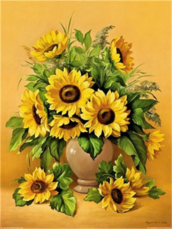 Blume Sonnenblume Malen Nach Zahlen Für Erwachsene Y5272