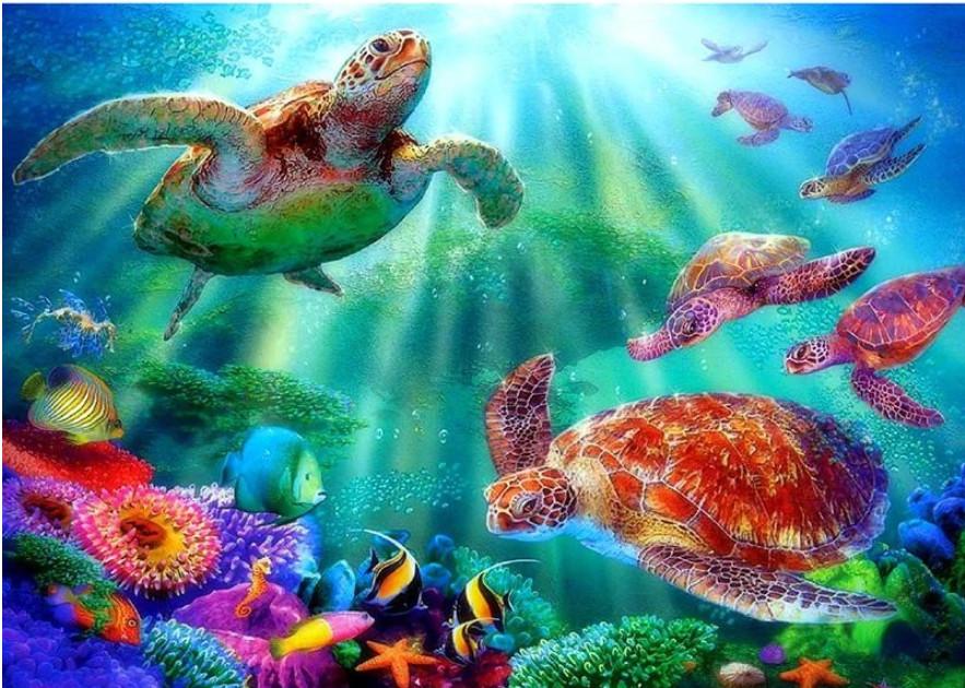 Tier Schildkröte Malen Nach Zahlen Für Erwachsene HQD1364